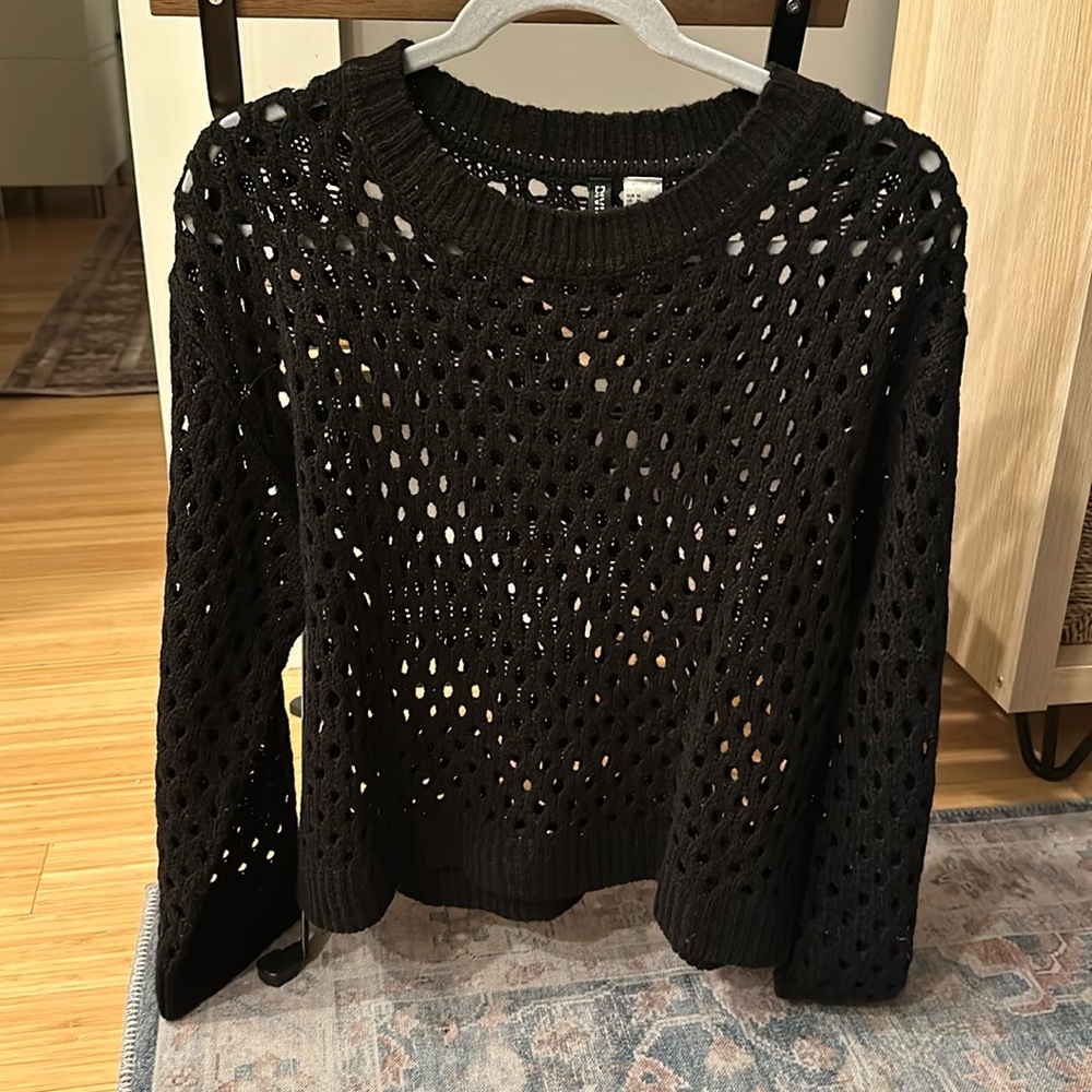 H&M open crochet sweater